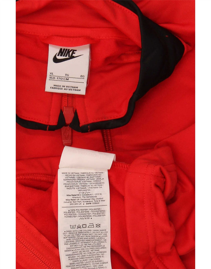 Chłopięca kurtka dresowa Nike 13-14 lat XL, czerwony, kolorowy poliester