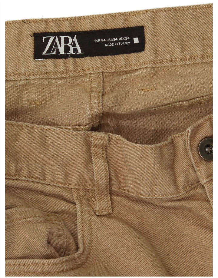 Jeansy męskie Zara Slim EU 44 Large W34 L28 Beżowe