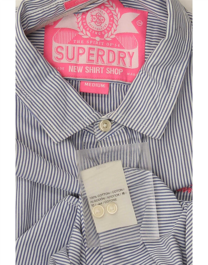 Koszula męska Superdry Średnioniebieski, bawełniany w prążki