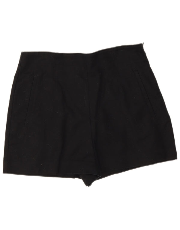 Damskie spodnie z wysokim stanem Zara, duże, W30, czarne, bawełniane