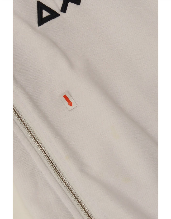 SUN68 Mens Tracksuit Top Jacket Large White Cotton