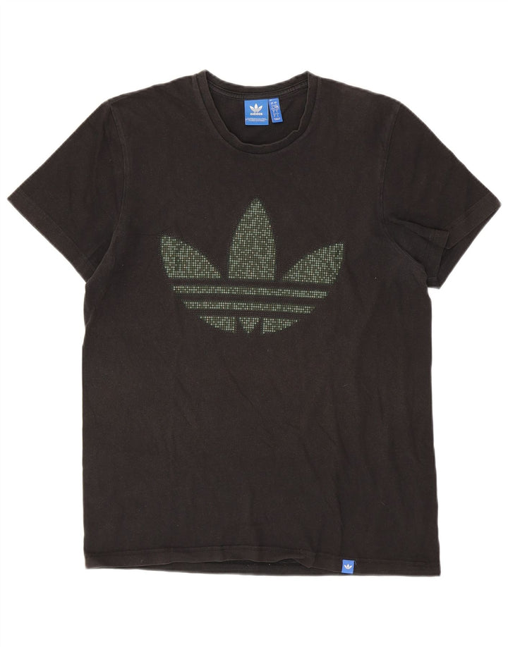 Męska koszulka z grafiką Adidas, duża, czarna