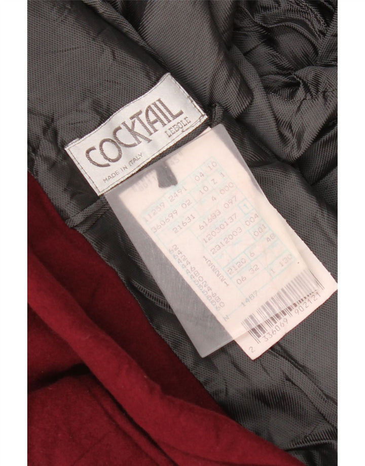 Lebole Męska marynarka zapinana na 2 guziki IT 48 Średnia bordowa wełna