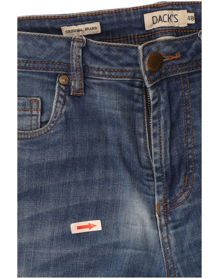 Damskie jeansy Crop Slim IT 48 XL W32 L26 Dack's, niebieska bawełna