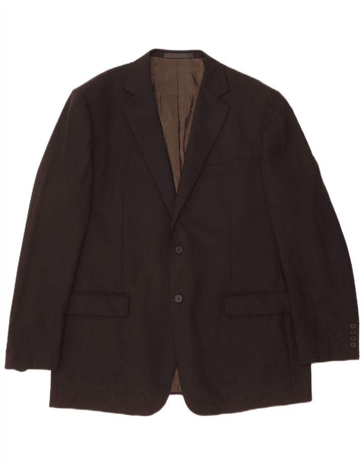 Marks & Spencer Męska marynarka zapinana na 2 guziki, UK 46 XL, czarna wełna