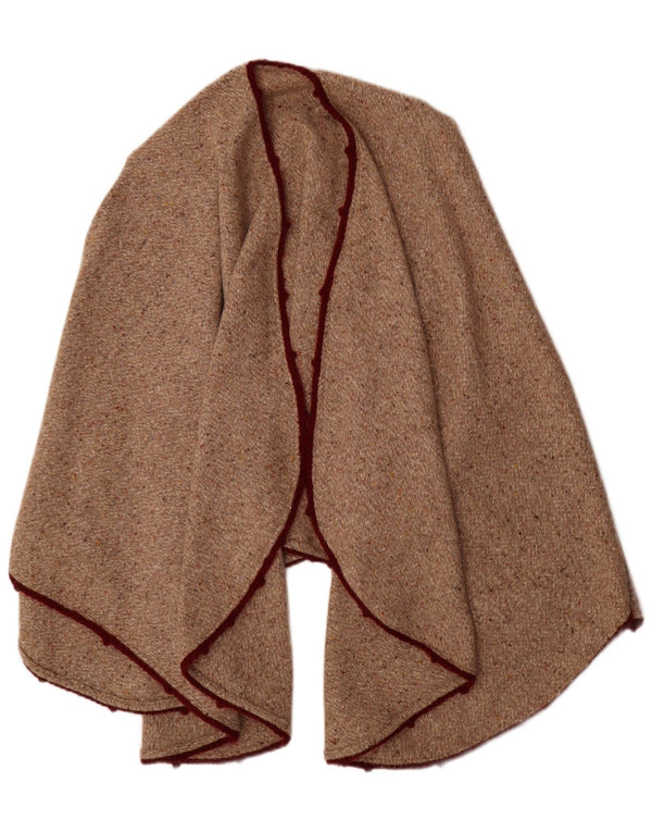 Vintage męski sweter poncho w jednym rozmiarze, beżowy, nakrapiany