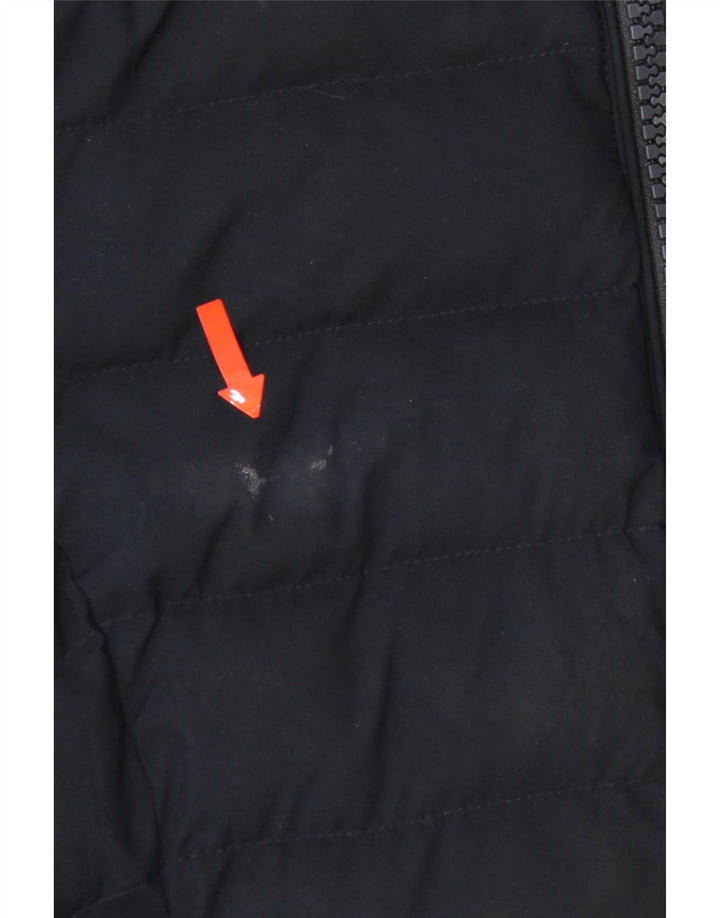 Damski ocieplany płaszcz z kapturem Superdry UK 10, mały, granatowy, poliester