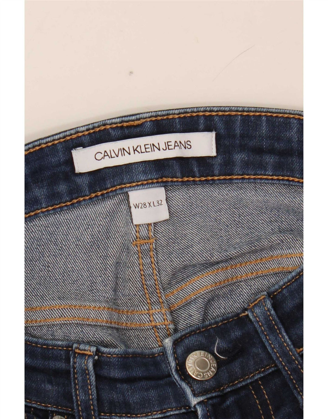 Męskie dżinsy Calvin Klein W28 L32 Niebieskie bawełniane