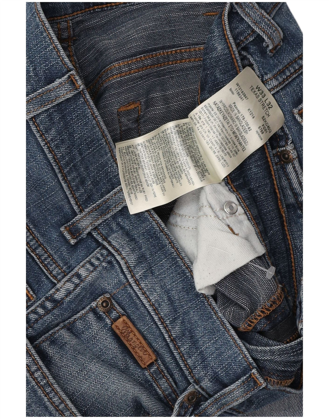 Męskie jeansy WRANGLER Texas Stretch Straight W33 L30 Niebieskie, bawełniane