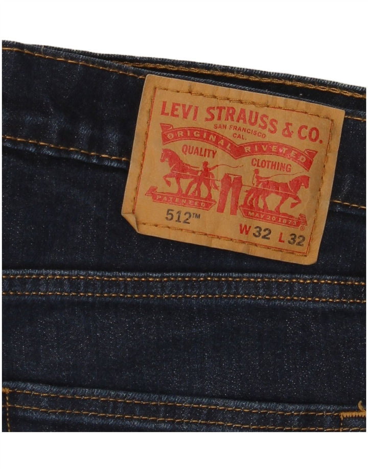 Męskie jeansy LEVI'S 512 Slim Tapered W32 L32 Granatowa bawełna