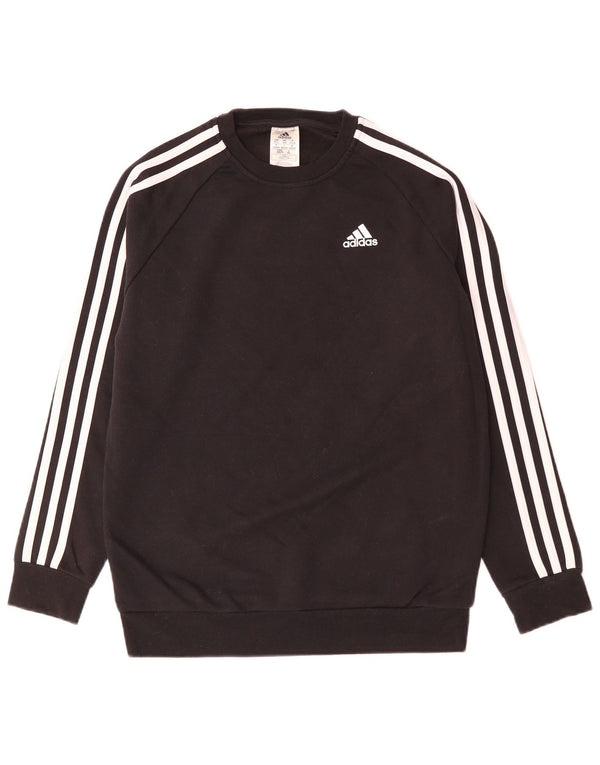 Damska bluza oversize ADIDAS UK 0/2 XS, czarna bawełna