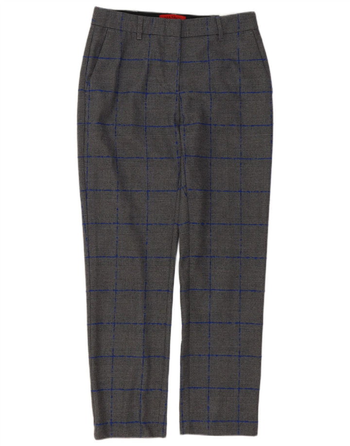 Damskie spodnie chino Max & Co. UK 8 Small W28 L27 Szara pepitka