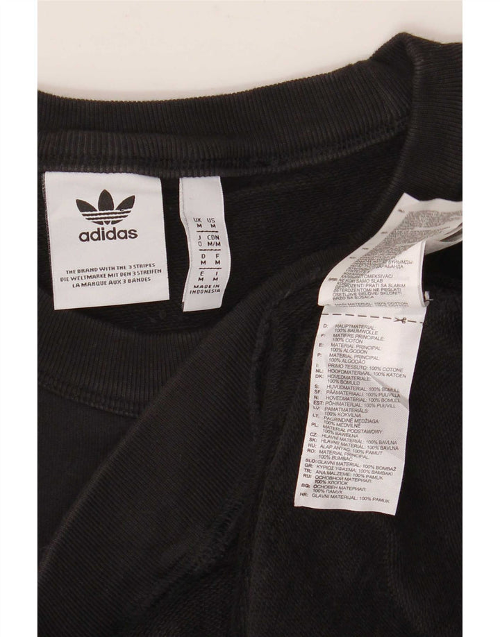 Adidas Męska Bluza Sweter Średni Czarny Bawełna