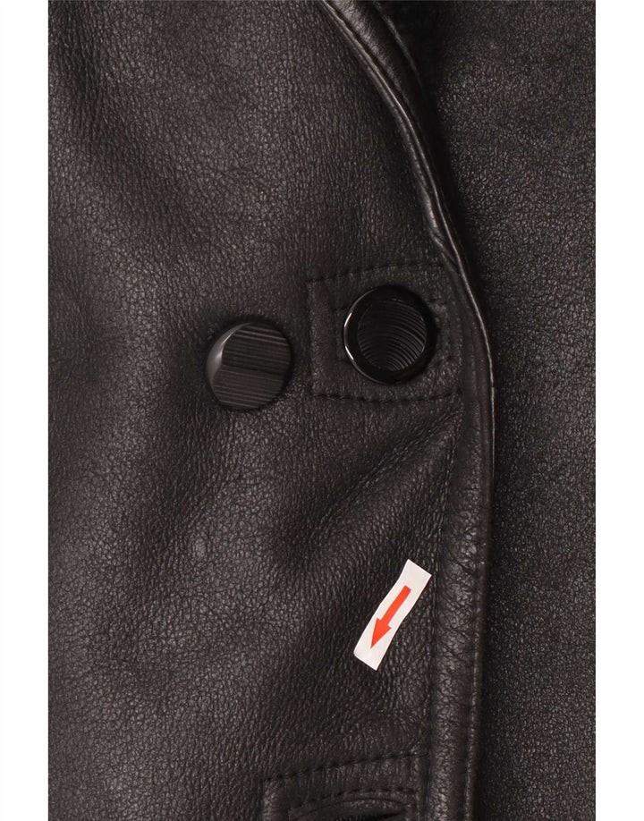 Vintage damska oversize'owa kurtka shearling IT 44 Medium Black