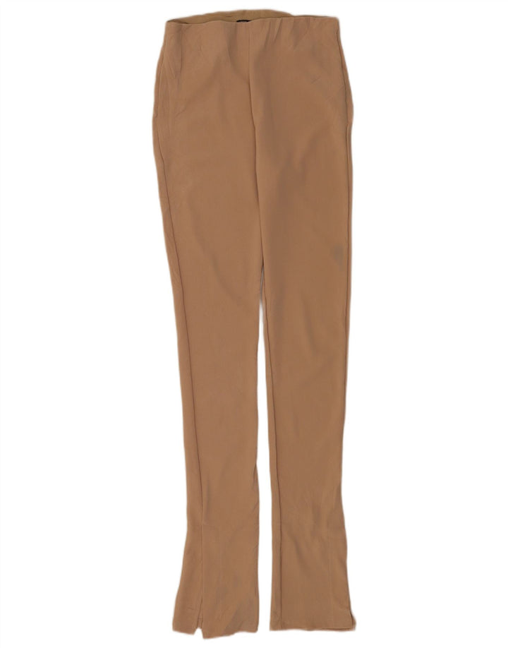 Legginsy damskie Zara Medium W28 L30 Brązowy poliester w prążki