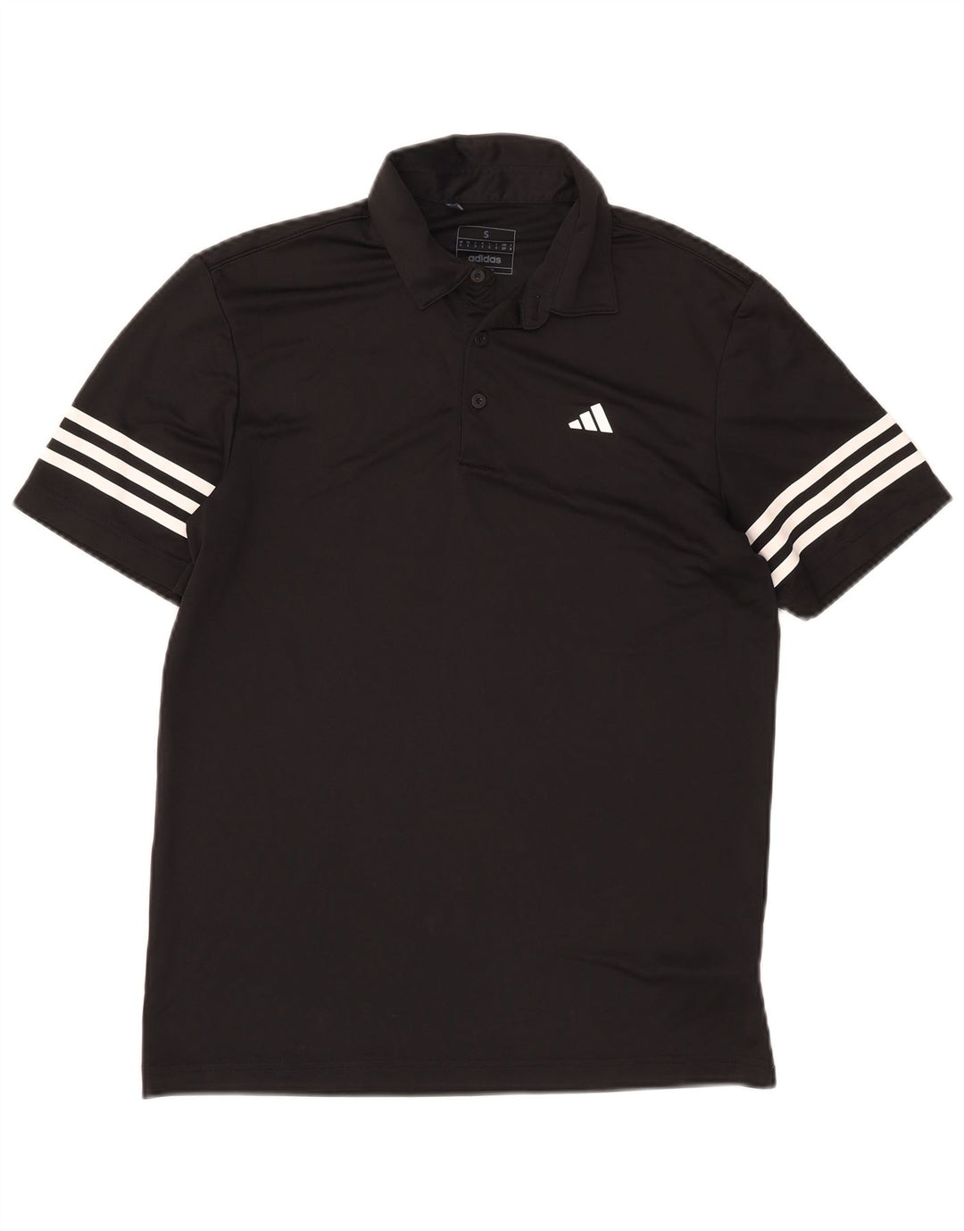 Męska koszulka polo Adidas, mała, czarna, z poliestru