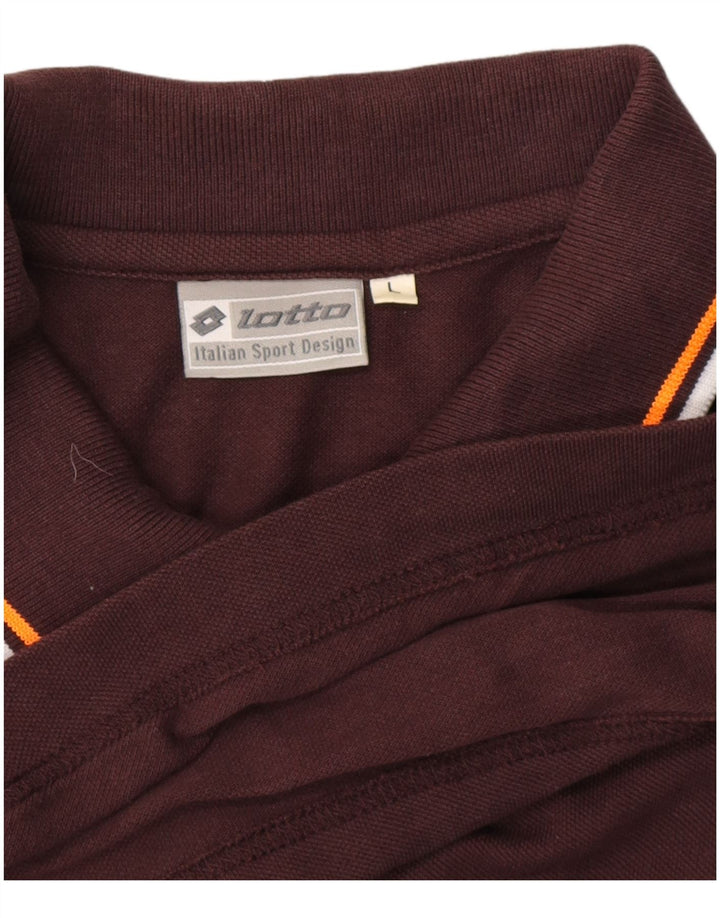 Męska koszulka polo LOTTO, duża, bordowa