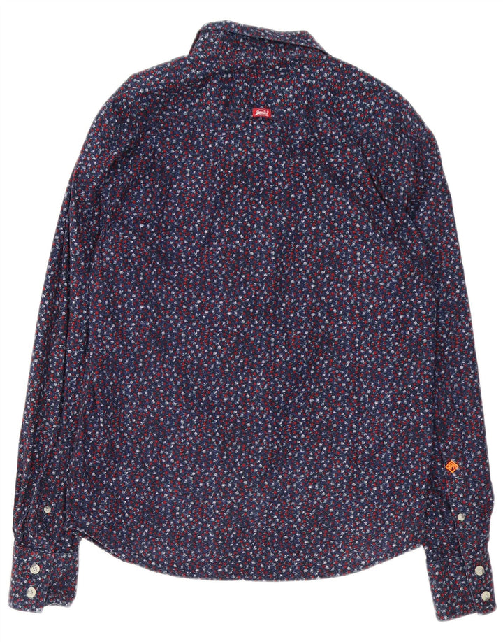 SUPERDRY Koszula męska duża granatowa w kwiaty