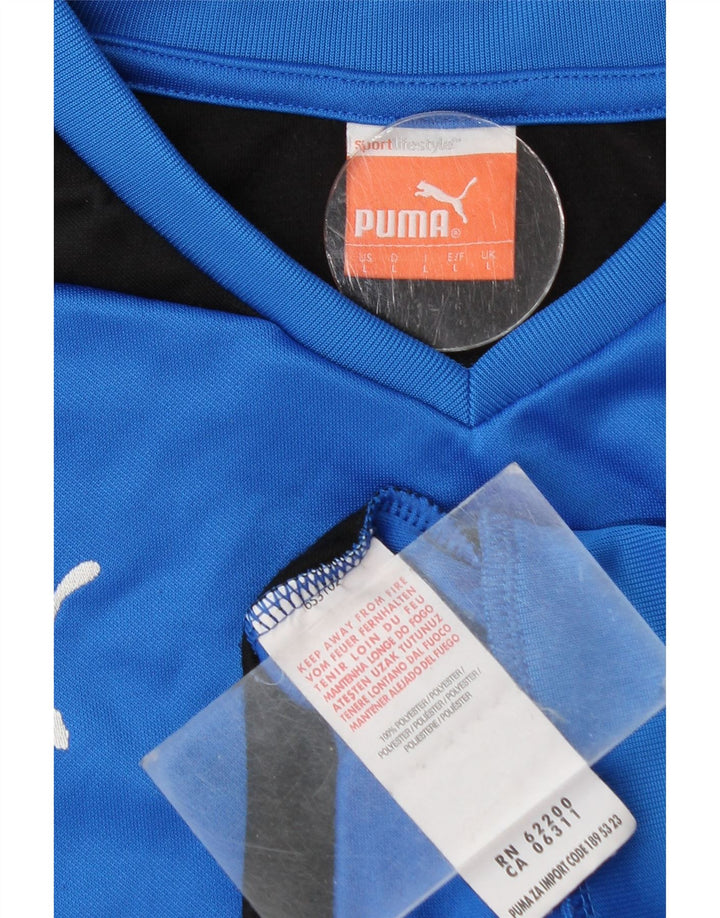 Męska bluza Puma Sweter, duży, niebieski, poliester z blokami kolorów