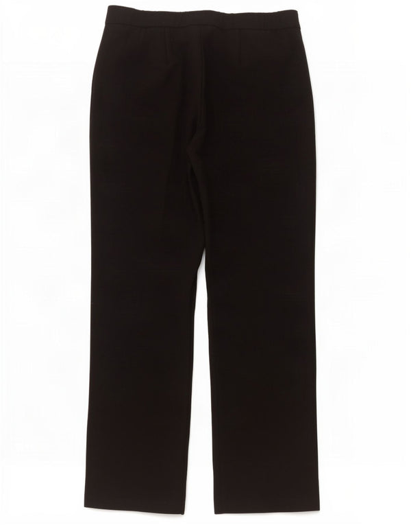 Marks & Spencer Womens Straight Casual Trousers UK 10 Small W30 L28 Black