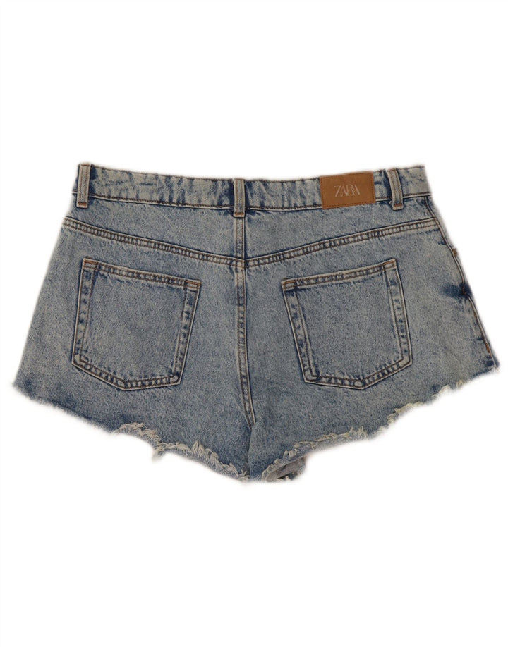 Damskie spodenki jeansowe Zara w trudnej sytuacji EU 42, duże W32, niebieskie