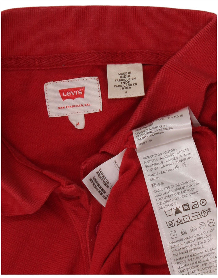 Męska koszulka polo Levi's, bawełniana, w kolorze średnio czerwonym