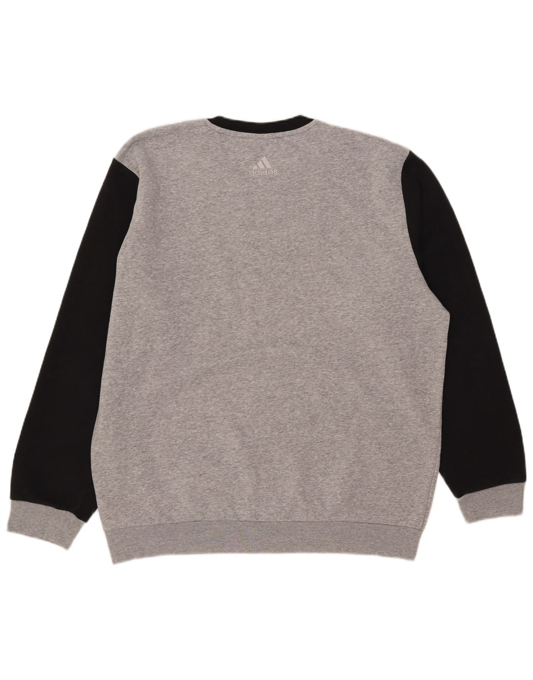 Męska bluza Adidas z grafiką, duża, szara, z blokami kolorów