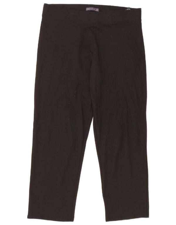 Damskie spodnie dresowe Marks & Spencer UK 16, duże, czarne, bawełniane