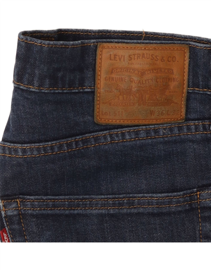 Męskie jeansy zwężane LEVI'S 511 W36 L32 Niebieska bawełna