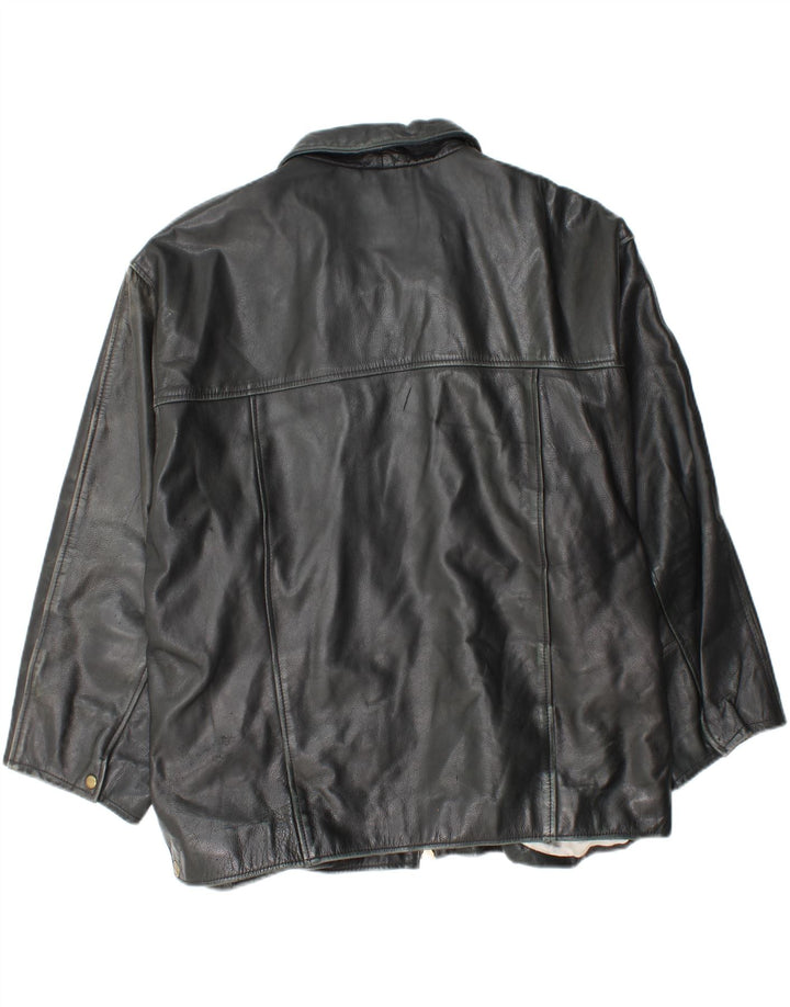 DAKOTA Mens Leather Jacket UK 44 2XL Black Leather Vintage Dakota and Second-Hand Dakota from Messina Hembry 