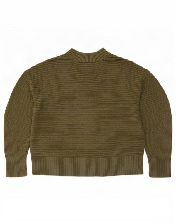 Damski sweter z golfem Warehouse UK 12 w średnie paski khaki