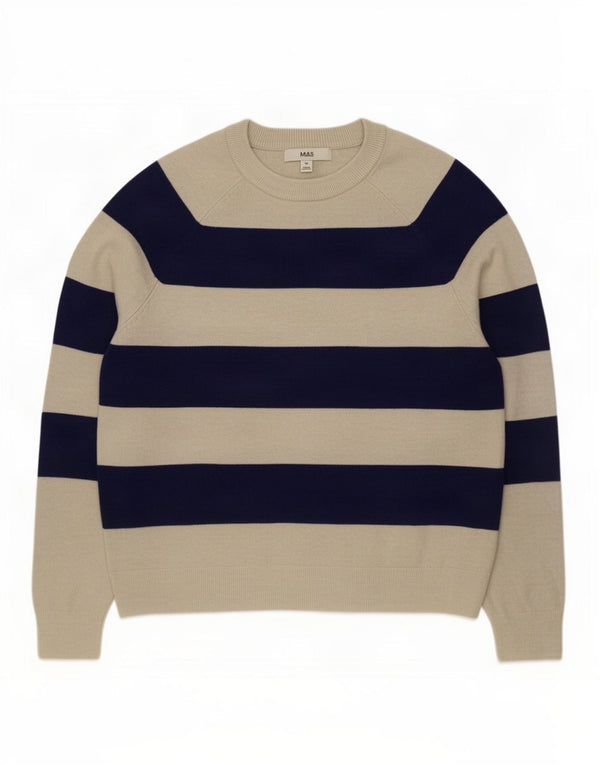 Damski sweter Marks & Spencer z dekoltem w łódkę, UK 14, średni granatowy