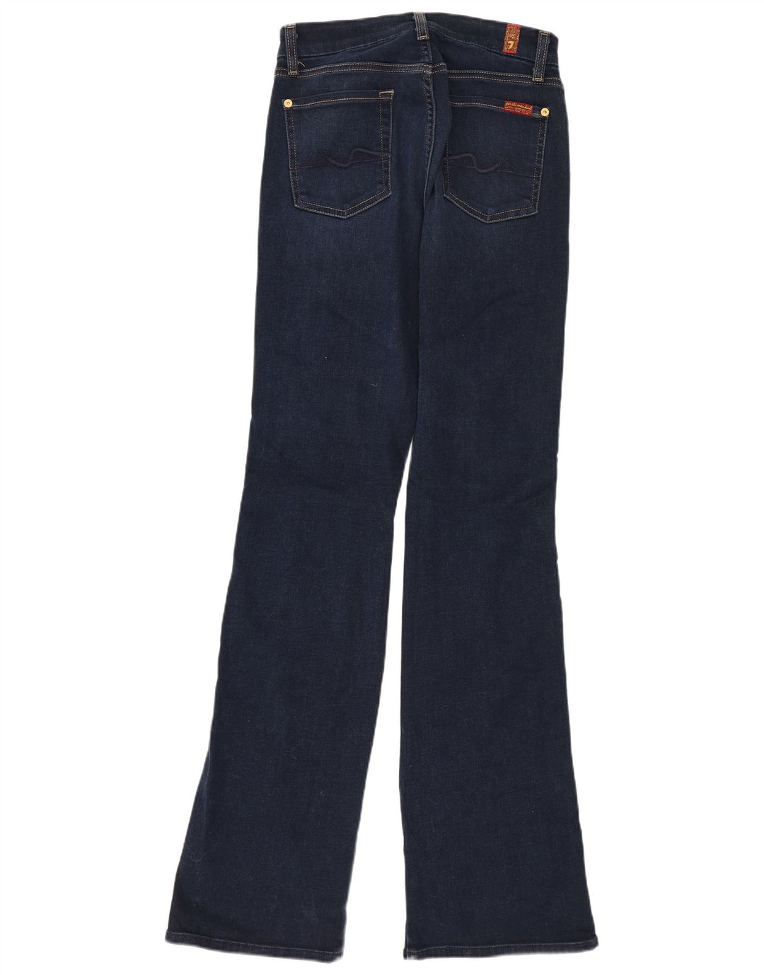 Damskie jeansy Bootcut 7 For All Mankind W26 L33 Granatowa bawełna