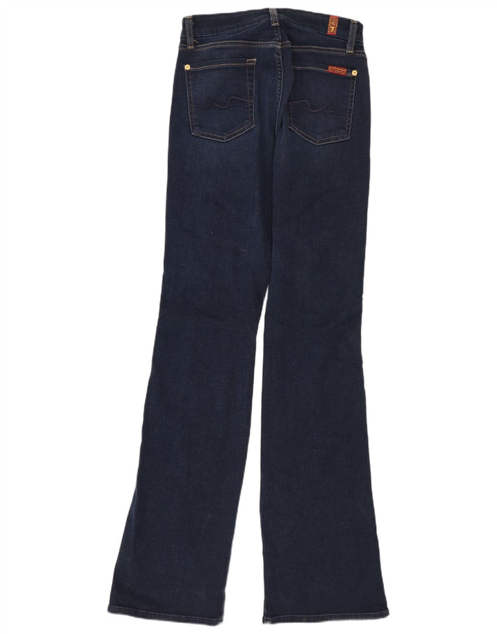 Damskie jeansy Bootcut 7 For All Mankind W26 L33 Granatowa bawełna