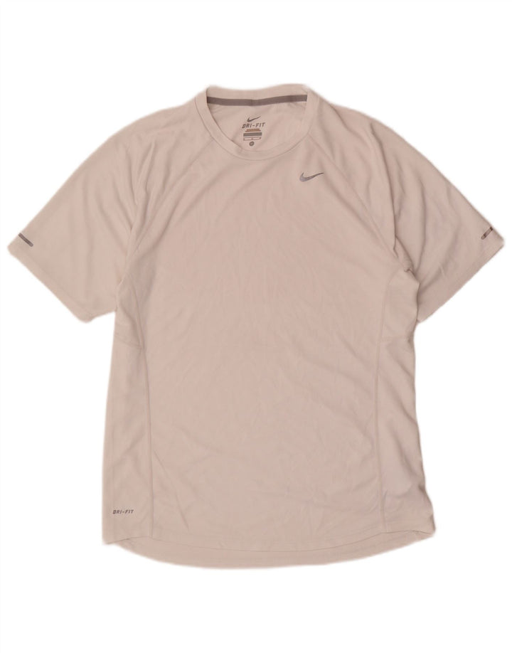 Męski T-shirt Nike Dri Fit Top, średni biały poliester