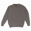 Marlboro Classics Damski sweter z dekoltem w kształcie litery V XL, szara wełna