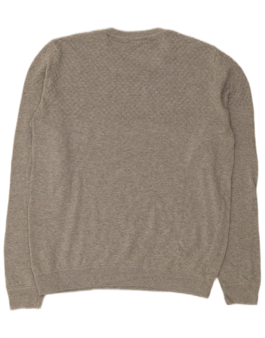 Męski sweter Jack & Jones z okrągłym dekoltem, duży, szary, bawełniany