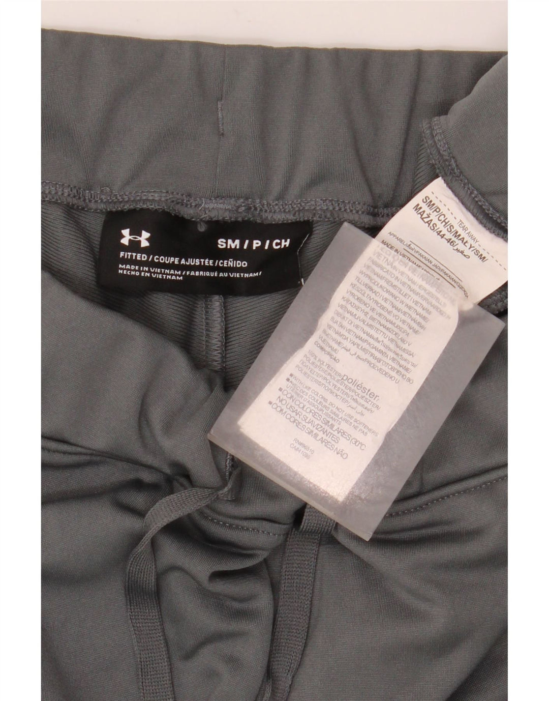 Męskie proste spodnie dresowe Under Armour w małych szarych blokach kolorów