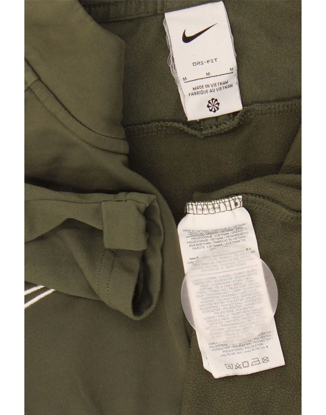 Męska koszulka Nike Dri Fit z zamkiem błyskawicznym i długim rękawem, w kolorze średniego khaki