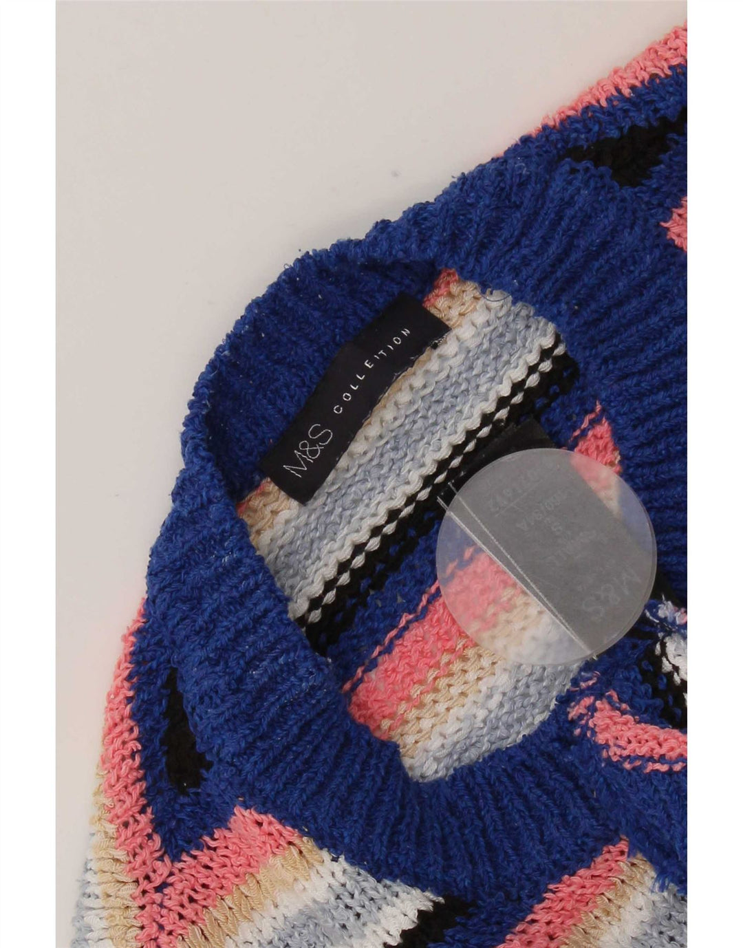 Marks & Spencer Damski sweter z okrągłym dekoltem, UK 10, mały, wielokolorowy