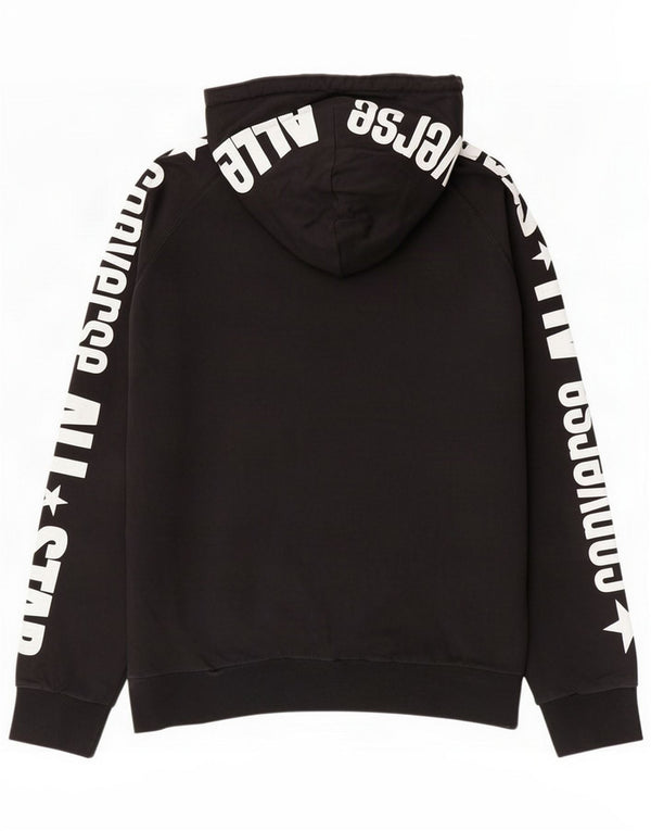 Męski sweter z kapturem Converse, duży, czarny, bawełniany