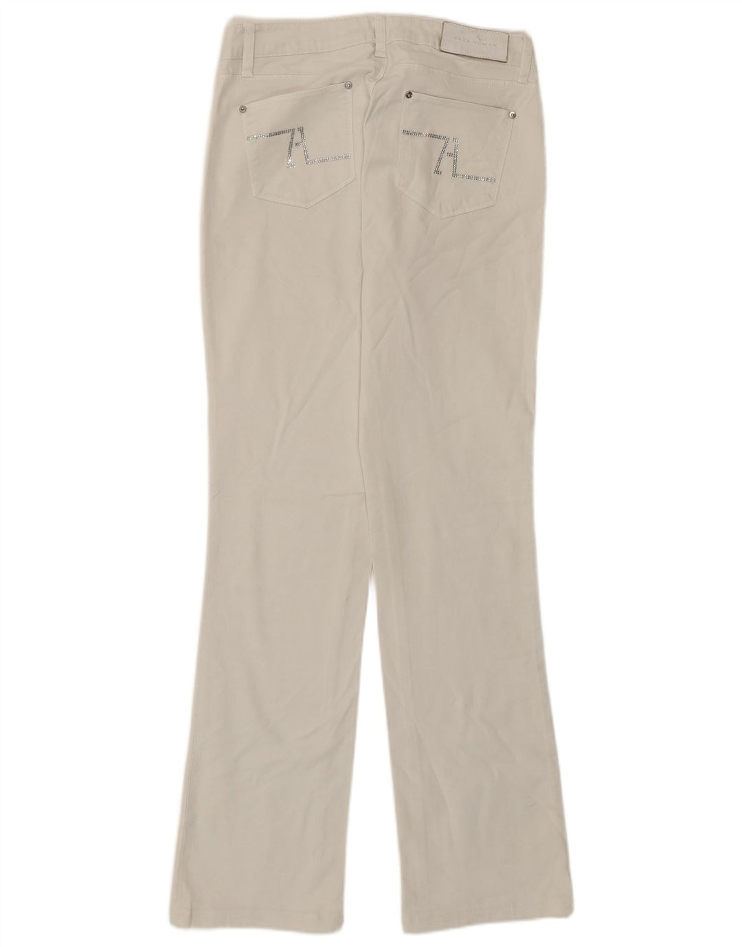 Damskie proste dżinsy Zara EU 40 Medium W30 L30 Biała bawełna