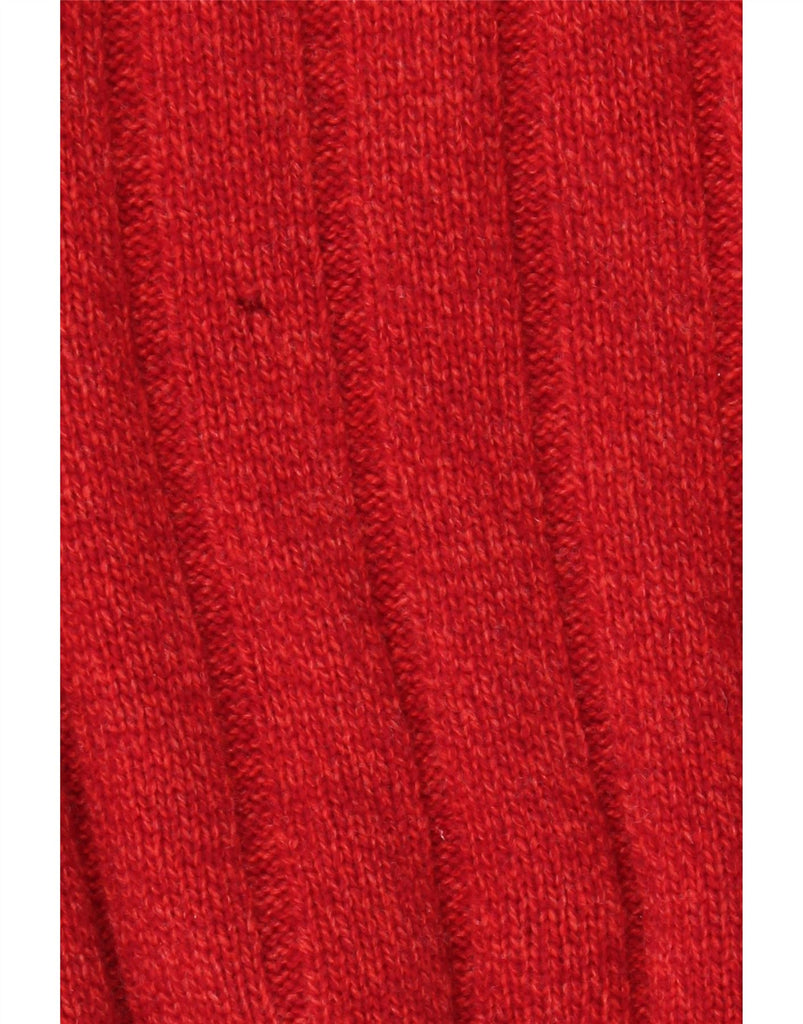 MC NEAL Womens Turtle Neck Jumper Sweater UK 14 Medium Red Wool Vintage MC Neal and Second-Hand MC Neal from Messina Hembry 