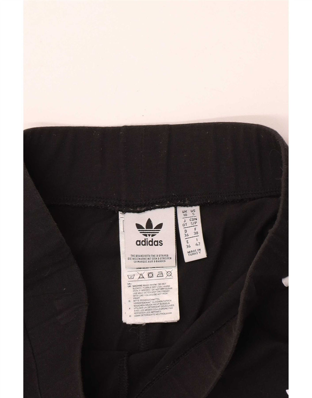 Legginsy Damskie Adidas UK 10 Małe Czarne Bawełniane