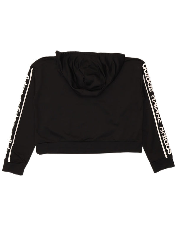Damska bluza z kapturem Adidas Crop Graphic Oversized UK 8/10 Small Black