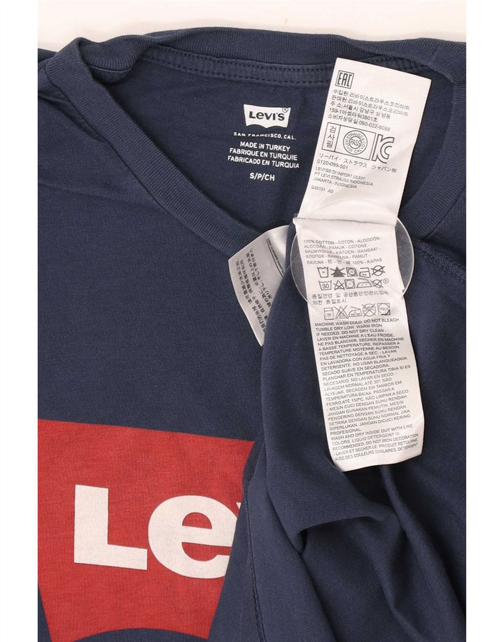 Męski T-shirt z grafiką Levi's, mały, granatowy, bawełniany