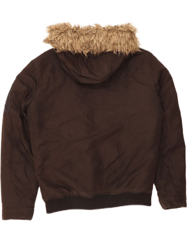 Męska kurtka bomber z kapturem Jack & Jones UK 40, duża czarna