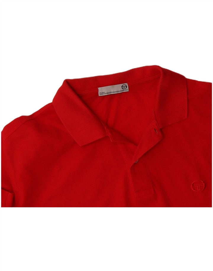 SERGIO TACCHINI Mens Polo Shirt IT 56 XL Red Cotton