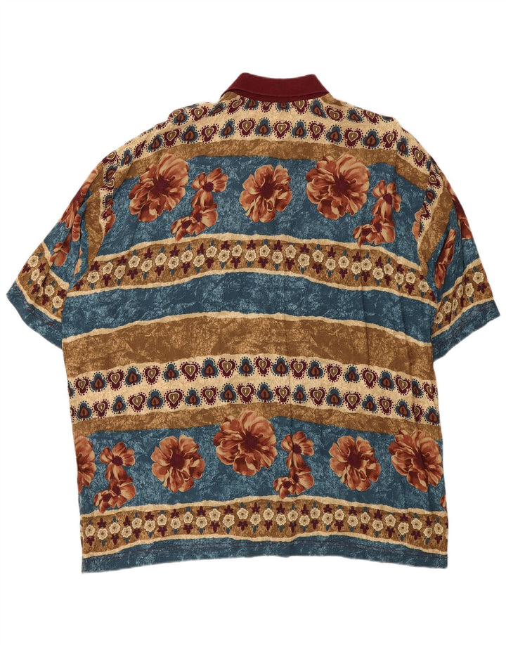 Męska koszulka polo Bramante 2XL w wielokolorowe kwiaty
