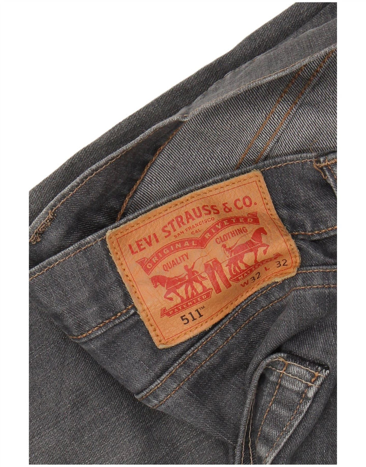 Męskie jeansy LEVI'S 511 Slim W32 L32 Szara bawełna